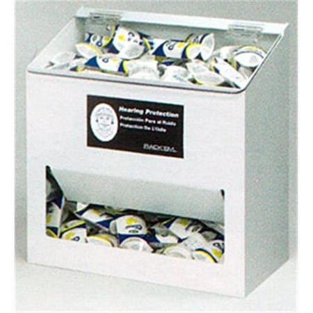 Rack Em Racks RackEm Racks 5134-W 300-Pair Foam Ear Plug Dispenser - Clear Lid 5134-W